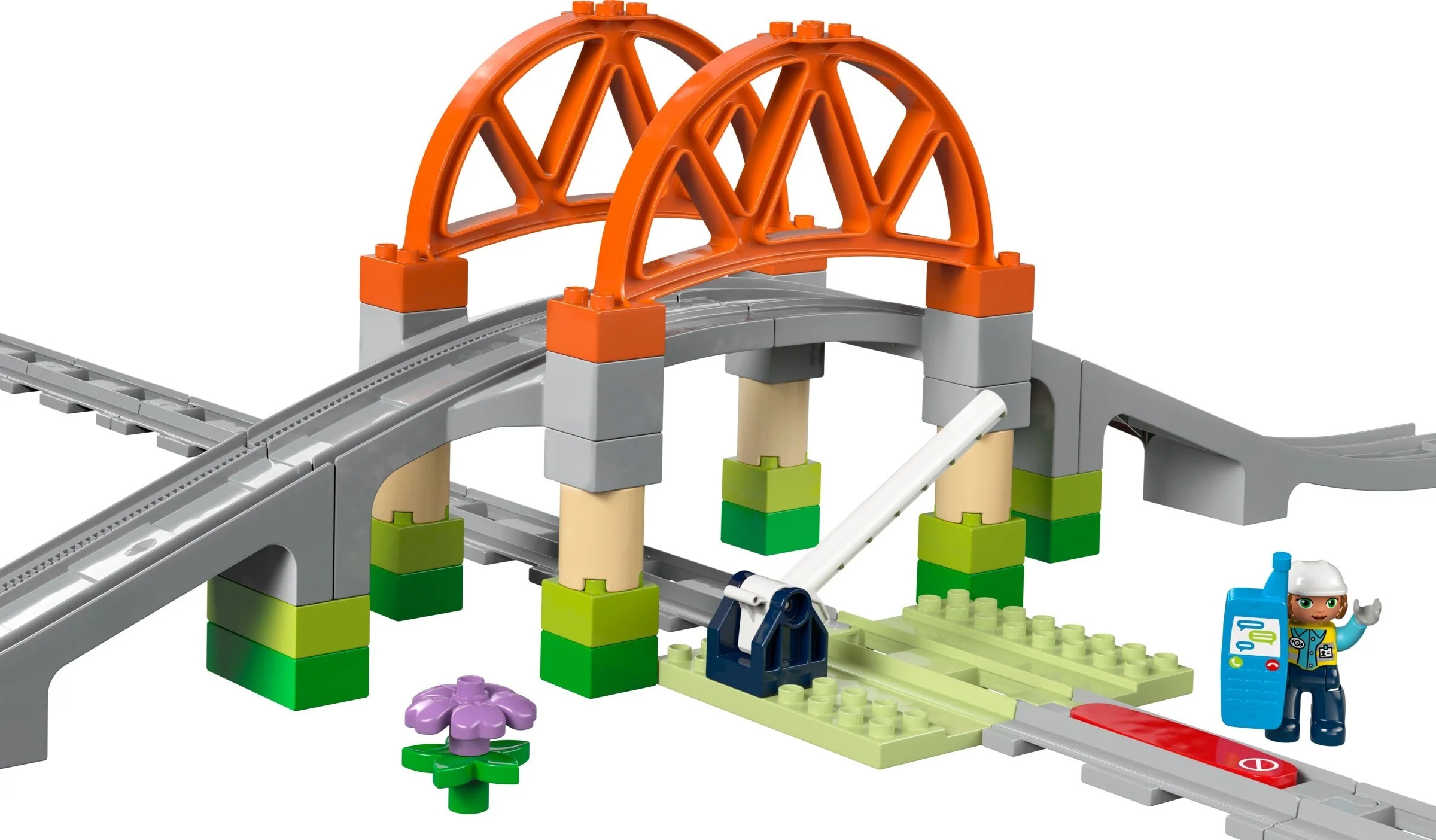 Eisenbahnbrücke und Schienen – Erweiterungsset