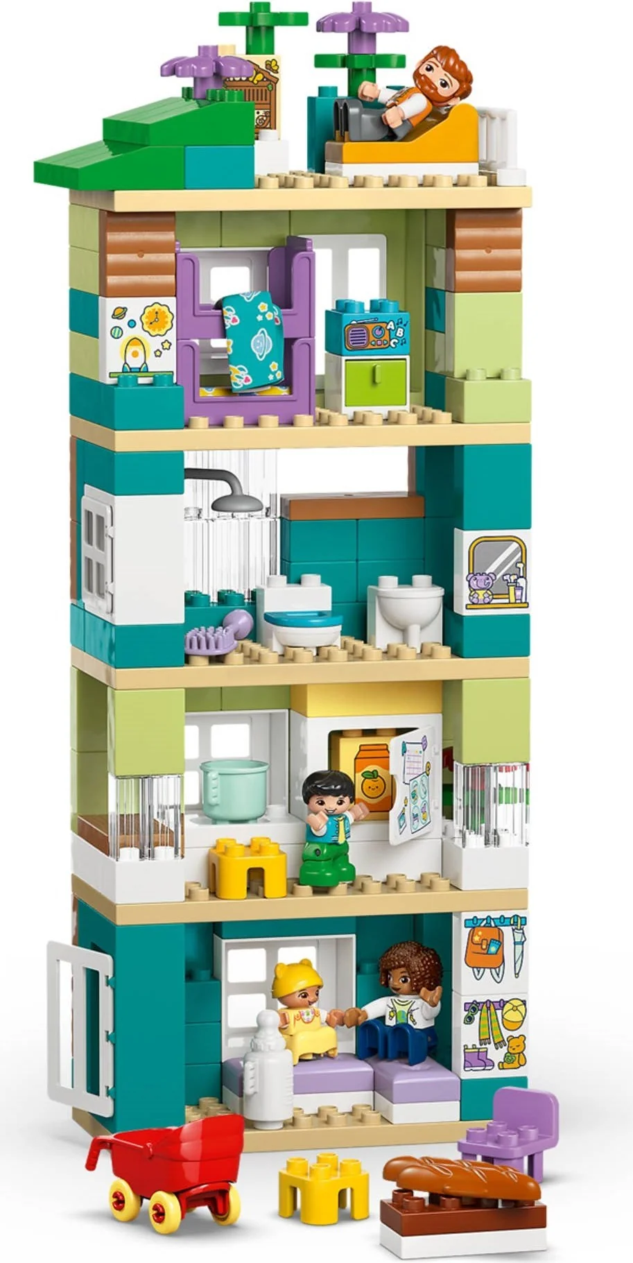 Modernes Familienhaus mit Figuren – 3-in-1-Set - Thumbnail 3