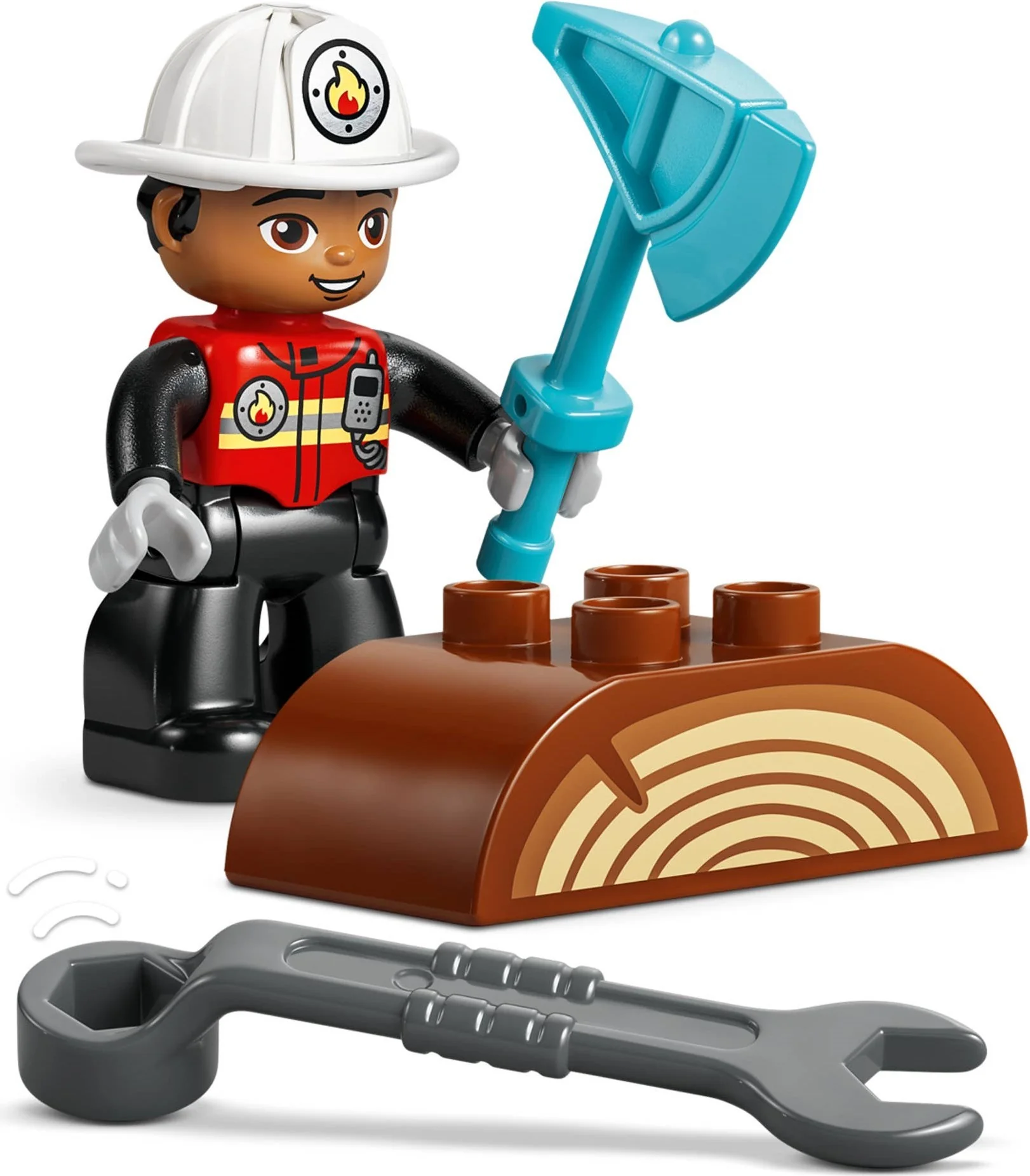 Löschauto mit Schlauch und Feuerwehrmann - Thumbnail 6