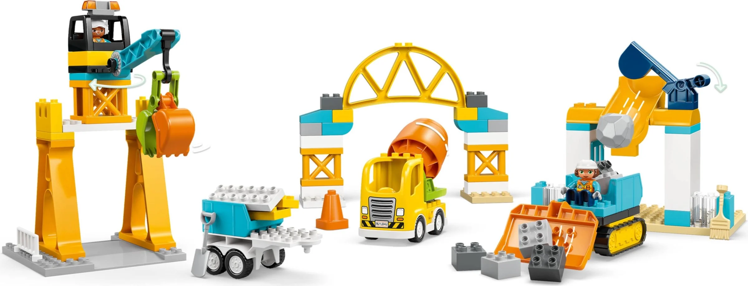 Baustelle mit Baufahrzeugen – 3-in-1-Set - Thumbnail 4