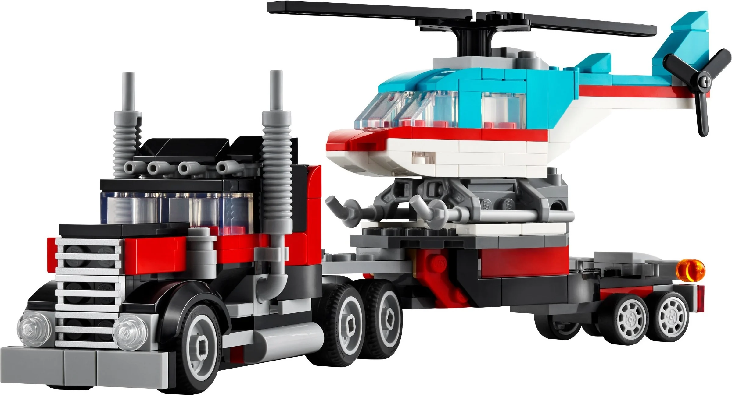 Flatbed Truck With Helicopter - Bild 1