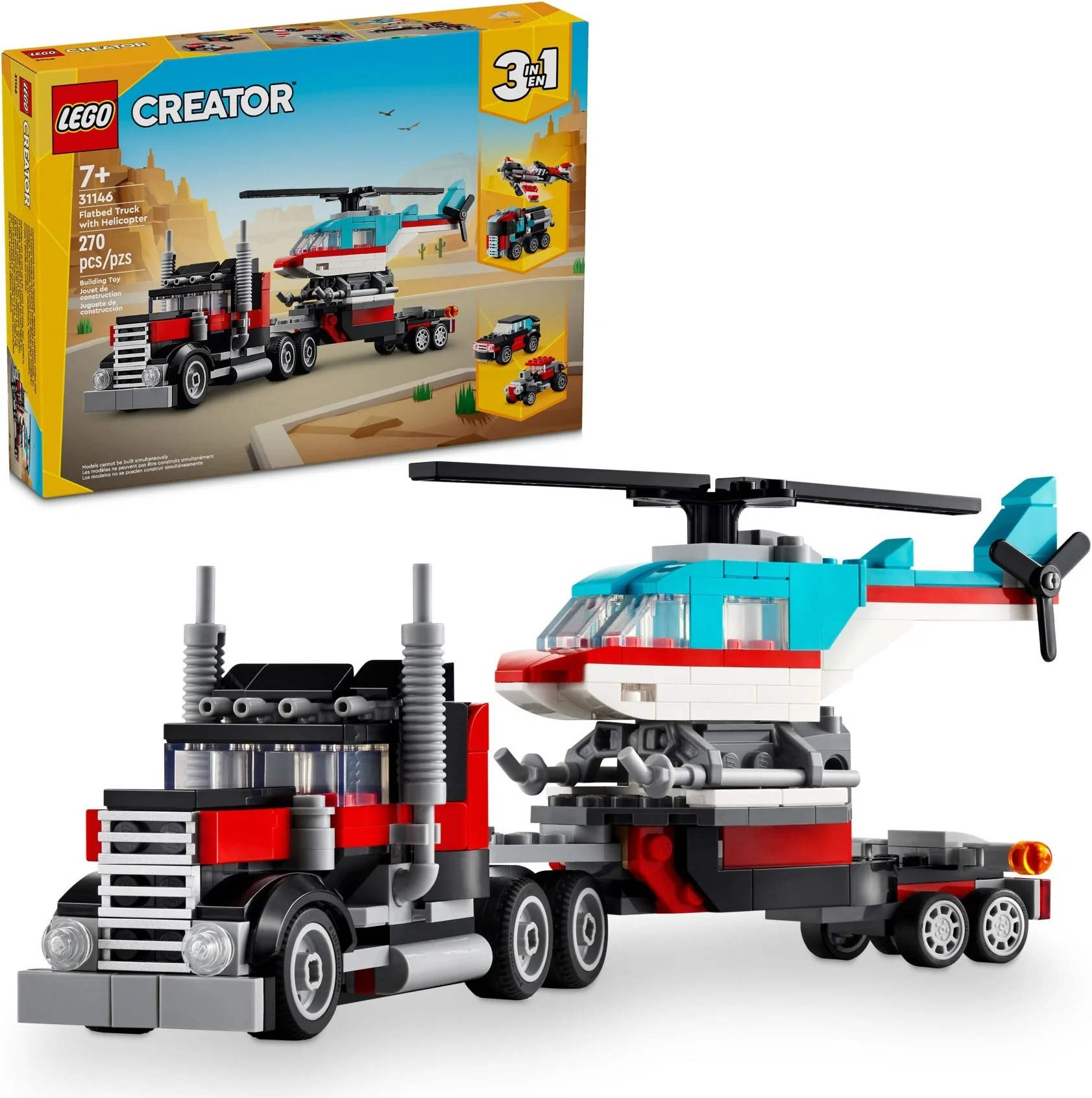 Flatbed Truck With Helicopter - Thumbnail 9