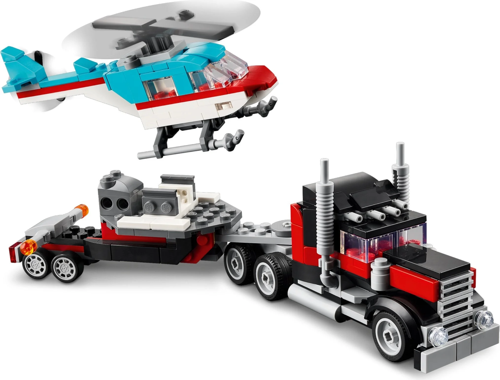 Flatbed Truck With Helicopter - Thumbnail 10