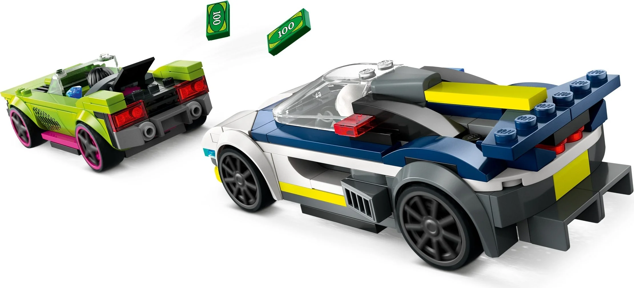 Verfolgungsjagd mit Polizeiauto und Muscle Car - Thumbnail 2