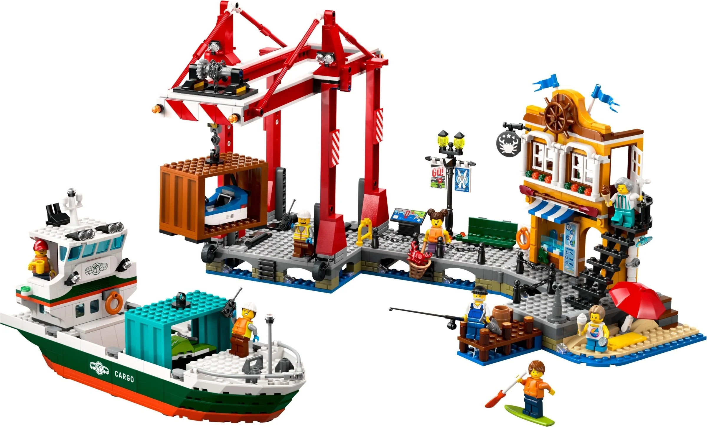Hafen mit Frachtschiff - Bild 1