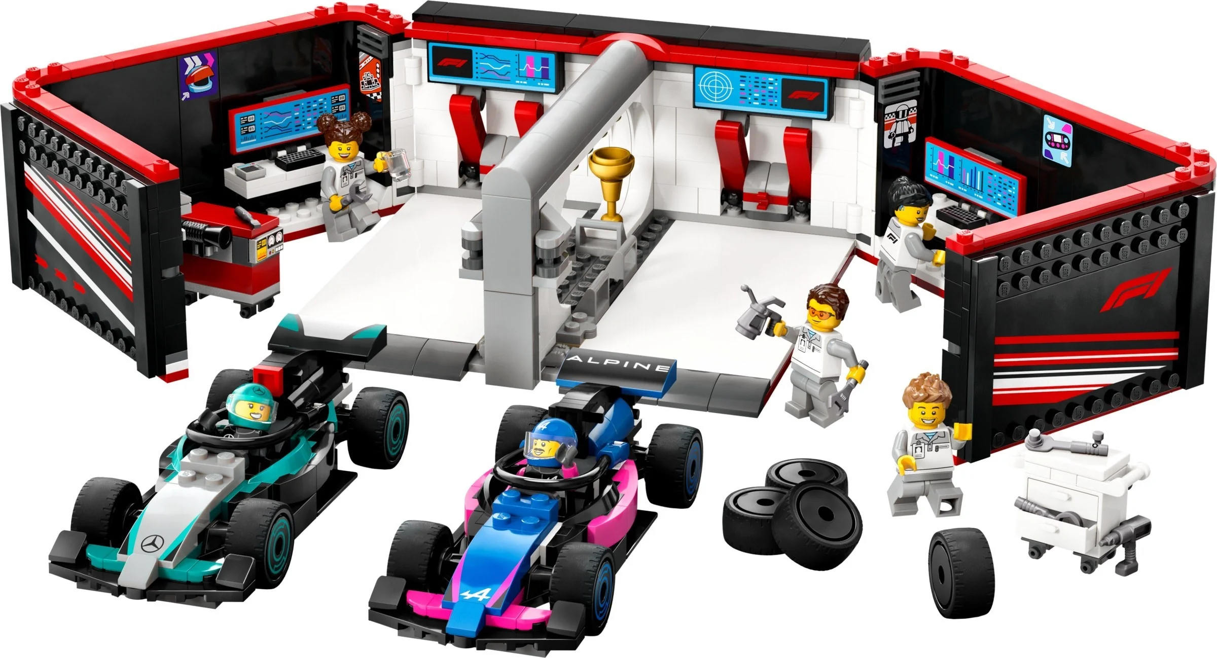 F1® Garage mit Mercedes-AMG & Alpine Rennautos - Bild 1