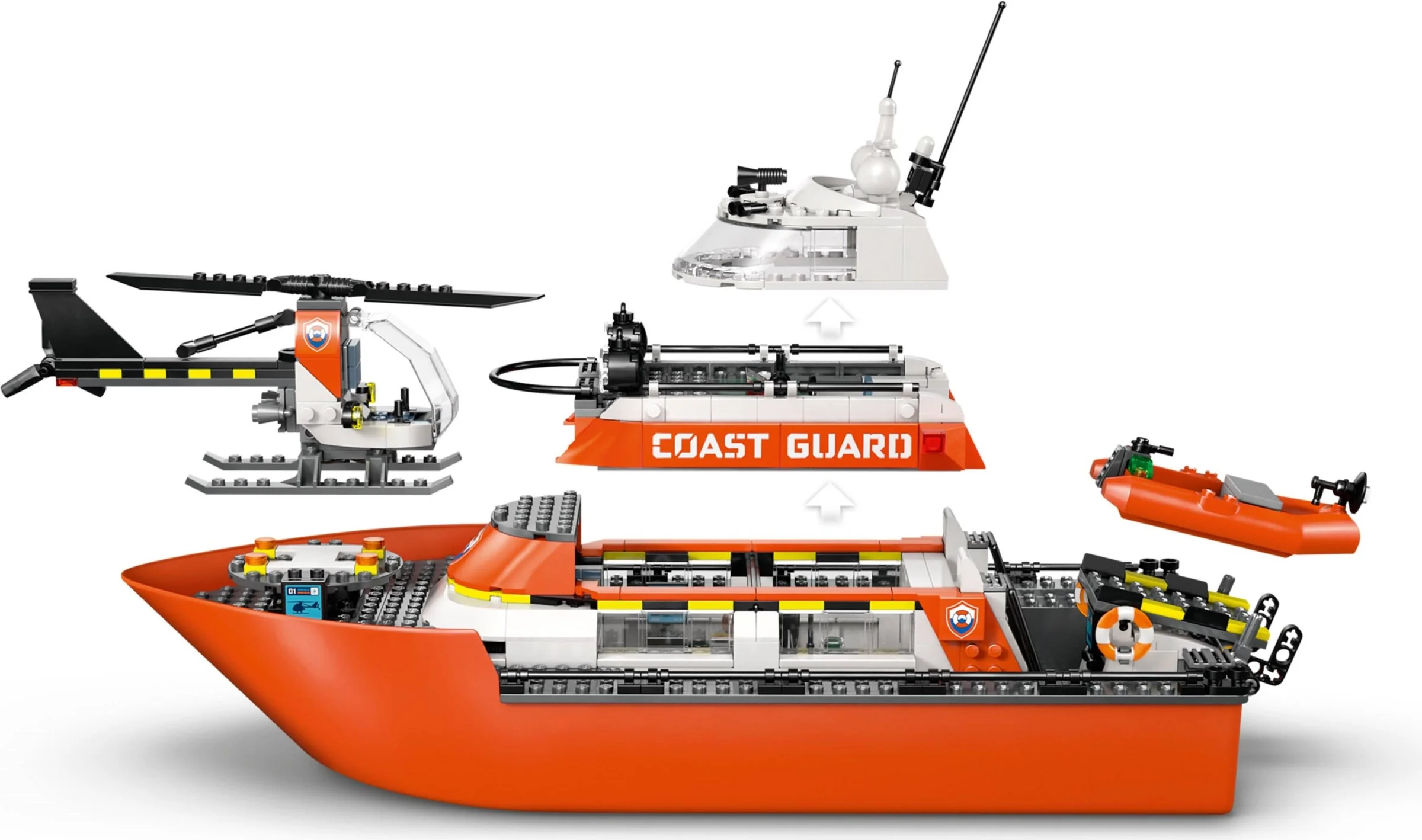 Rettungsboot der Küstenwache mit Hubschrauber - Thumbnail 4