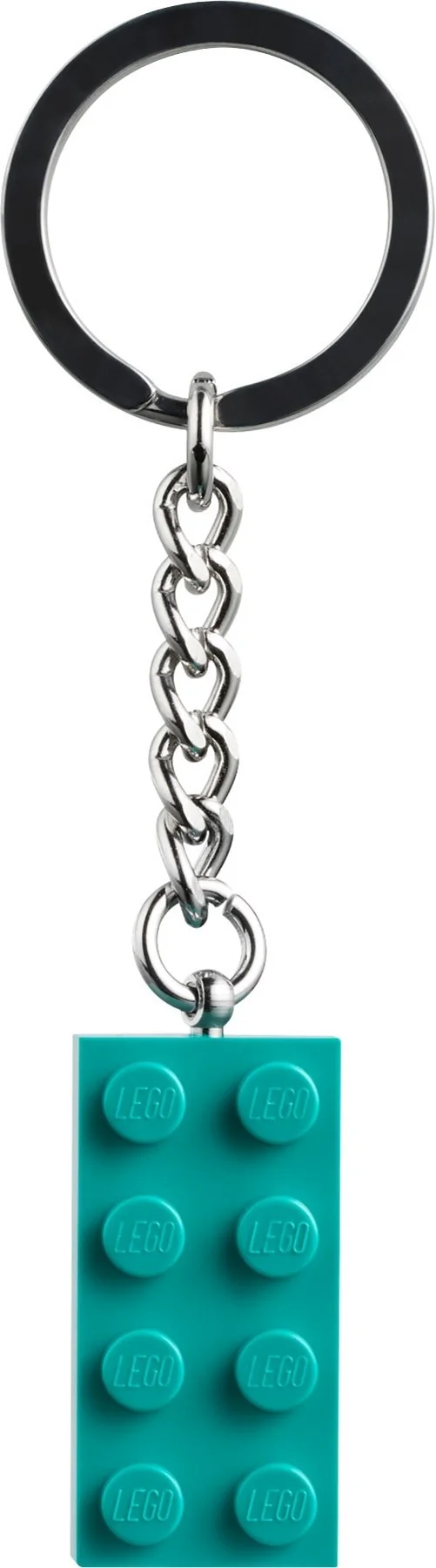 Blaugrüner 2x4 Stein Schlüsselanhänger - Bild 1