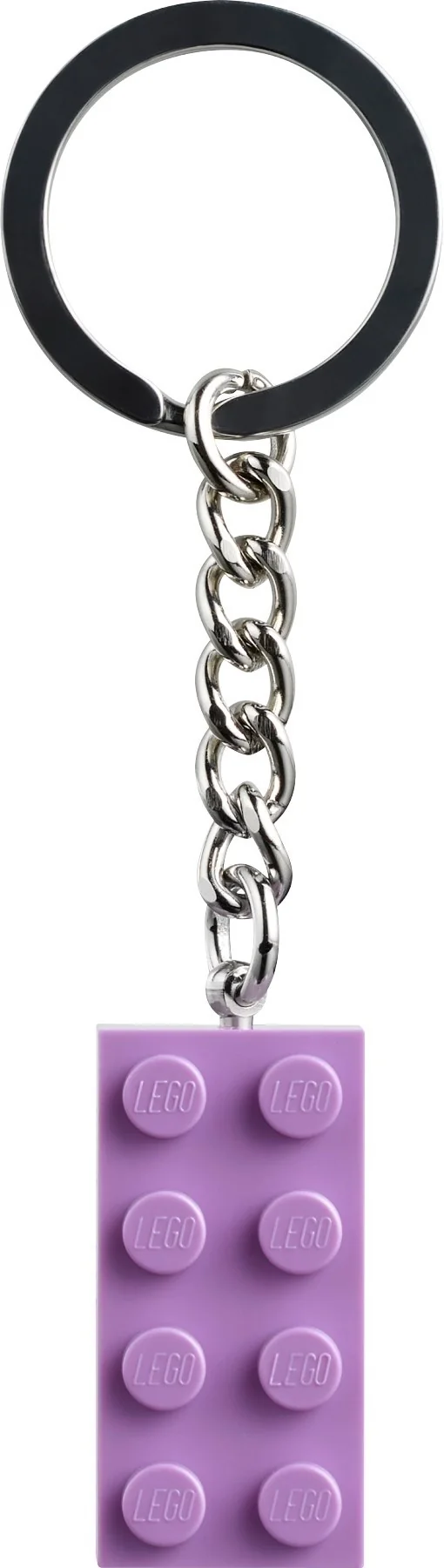 Lavendelfarbener 2x4 Stein Schlüsselanhänger - Bild 1