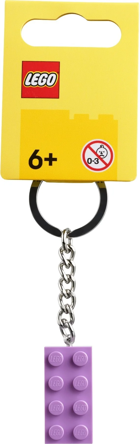 Lavendelfarbener 2x4 Stein Schlüsselanhänger - Thumbnail 2