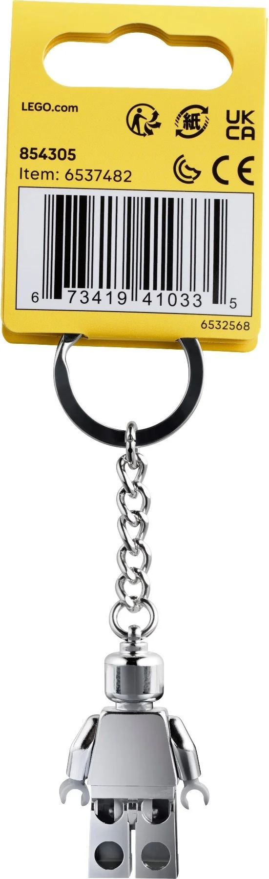 Silberner Minifigur Schlüsselanhänger - Thumbnail 3